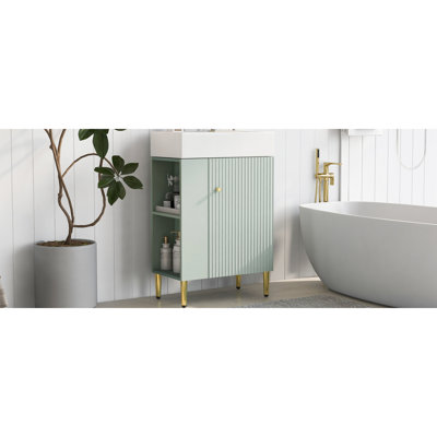 Meuble-lavabo moderne avec lavabo en céramique et rangement intelligent 21,6 po