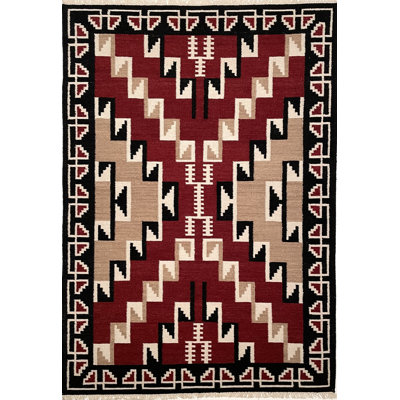 Southwestern Handwoven Reversible Flatweave Kilim Wool Area Rug