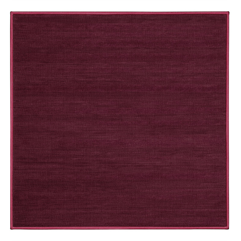 Tapis rouge uni lavable à la machine, Carré 8 pi