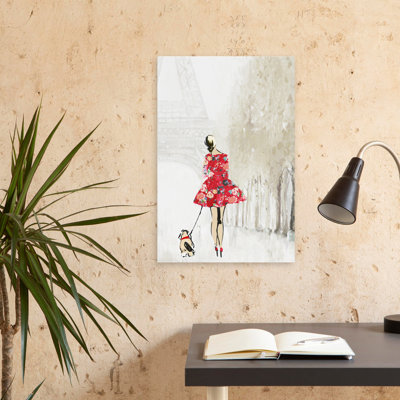 Admiration - Transitional Contemporary Watercolor Sketch Fashion Art