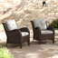 Chaises longues de patio avec coussins