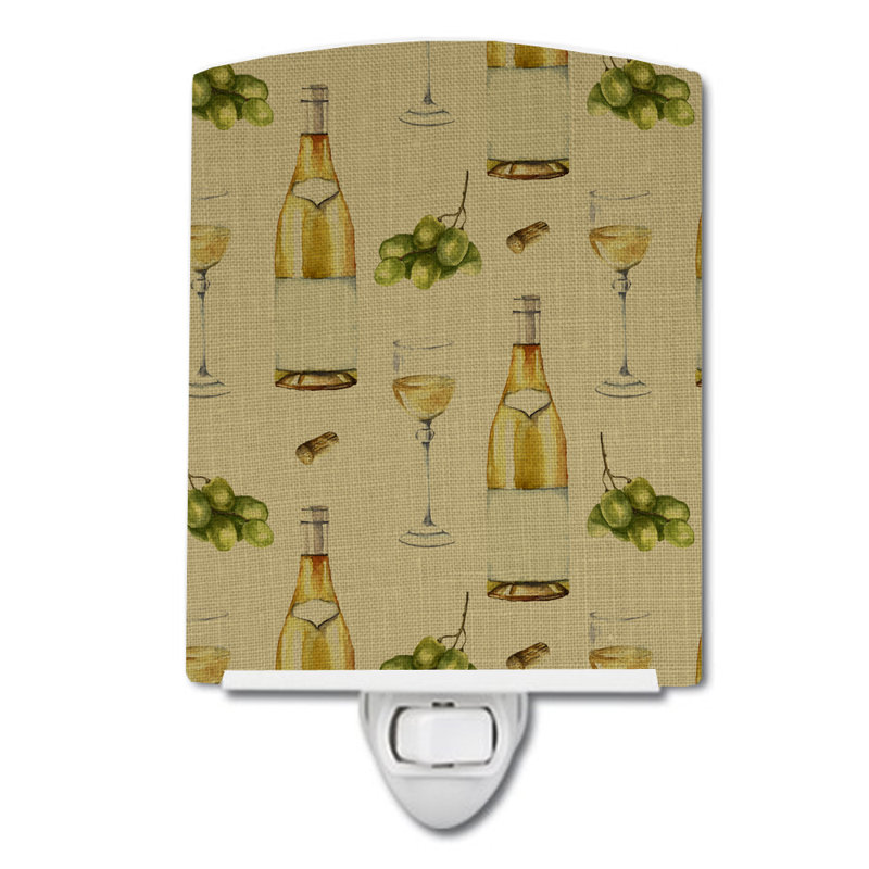 Wine on Linen Ceramic Night Light