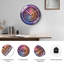 Horloge murale à spirale colorée en forme de DEL avec design unique - horloge murale moderne en verre 24 po