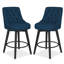 Tabouret de bar et de comptoir pivotant avec cadre en bois massif Malakeh-1364220413-1364220408-1393578896