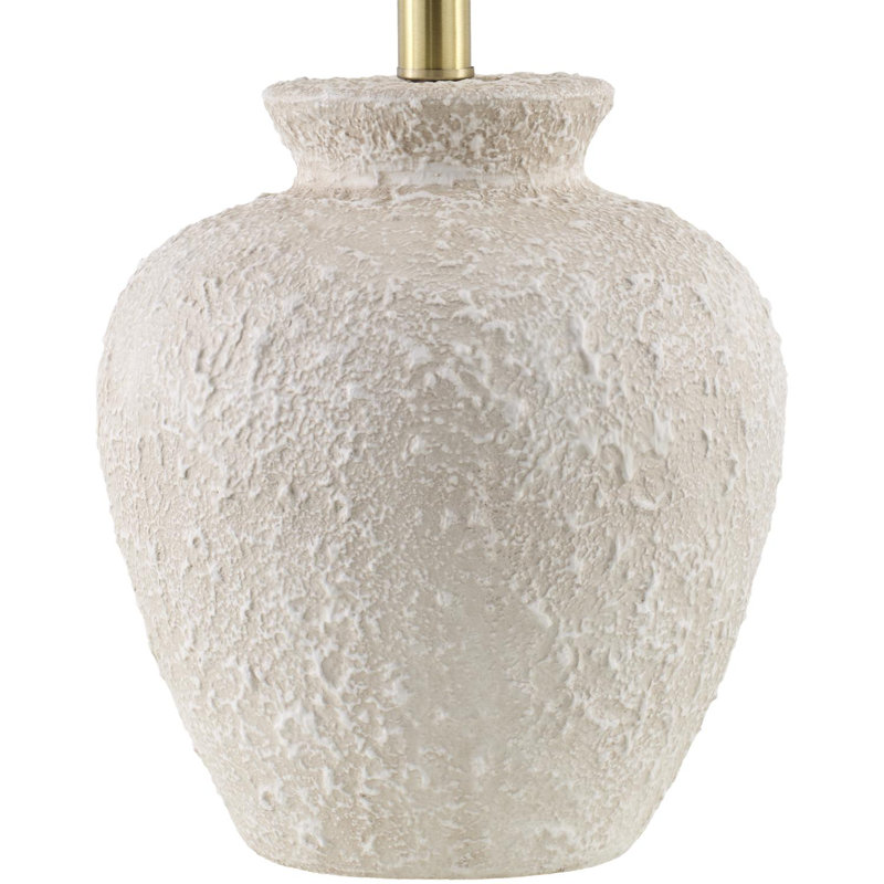 Lampe de table Calico, Finition crème / ombre naturelle