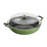 Staub Cast Iron 3.5-Qt Braiser With Glass Lid - Basil