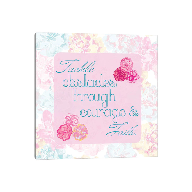 Faith And Love Floral I by Nola James - Wrapped Canvas Print, 66.04 cm H x 66.04 cm W x 3.175 cm D