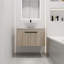 Meuble-lavabo mural simple 29,5 po avec lavabo en chêne blanc