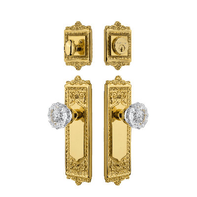 Nostalgic Warehouse Egg & Dart Entry Set with Crystal Knob