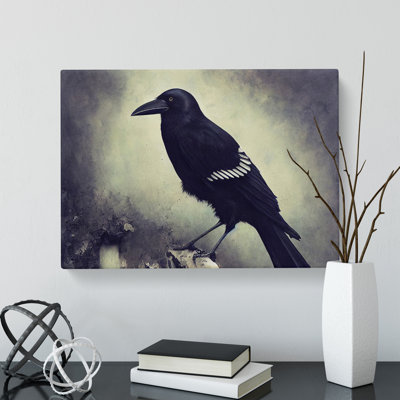 An Unusual Crow Bird - Wrapped Canvas