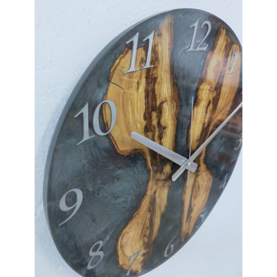20 Inch Diameter, Resin Wall Clock, Wall Clock, Wood Clock, Wall Decor, Wooden Clock, Large Wall Clock, Large Wall Clock,