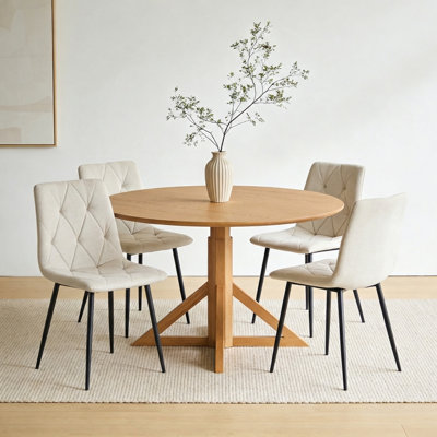  Chaises d'appoint, chaises de salle à manger avec pieds en métal noir Diamond