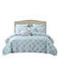Microfiber Geometric Shapes Coverlet with Pillow Shams-1516973894