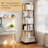 Rotating Rolling Bookcase with 1 Drawer-1216937229-1216946068