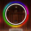 Miroir de salle de bain rond 32 pouces à DEL Bluetooth réglable et réglable