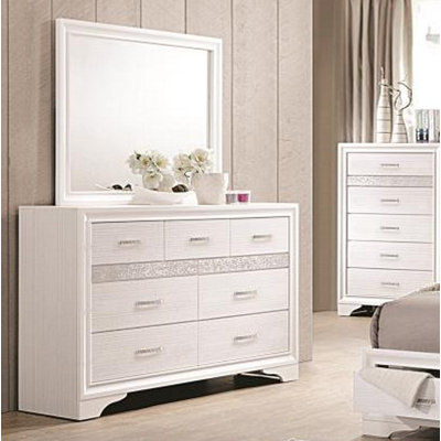 Commode 7 tiroirs avec miroir Pentico