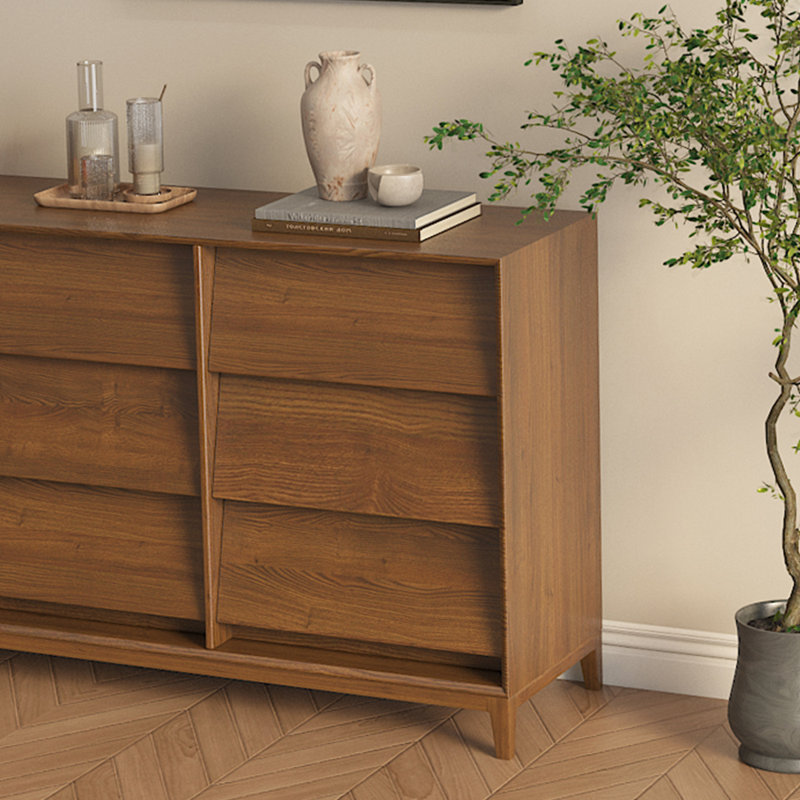 Buffet de style nordique minimaliste et rétro, H 31,5 po x l 47,2 po x P 15,7 po