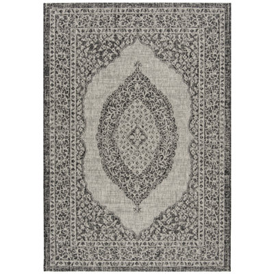 Auburn Light Grey/Black Indoor/Outdoor Rug