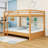 Queen Wood Bunk Bed-922338814