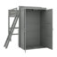 Lit mezzanine simple avec bureau, tablettes et garde-robe-1817821224