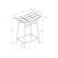 Ensemble de 2 tabourets de bar Bennet gris / noir, H 24,37 po x l 17,7 po x P 12,45 po Bennet