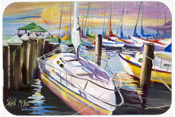 Planche à découper en verre carolines à la trésors de fairhope yacht club Sailboat