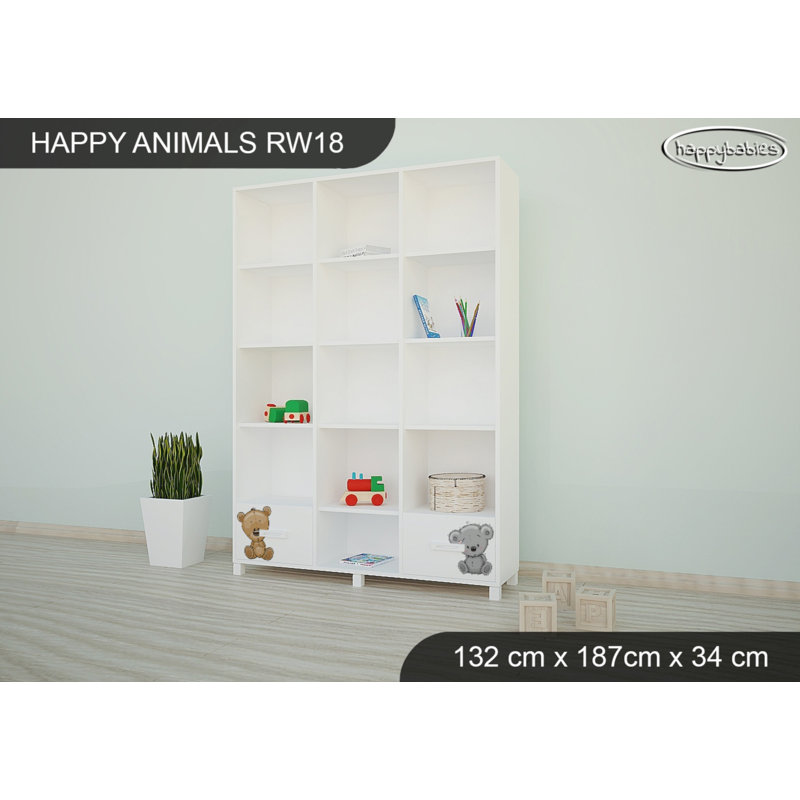 187cm H X 132cm W Kids Bookcase, White