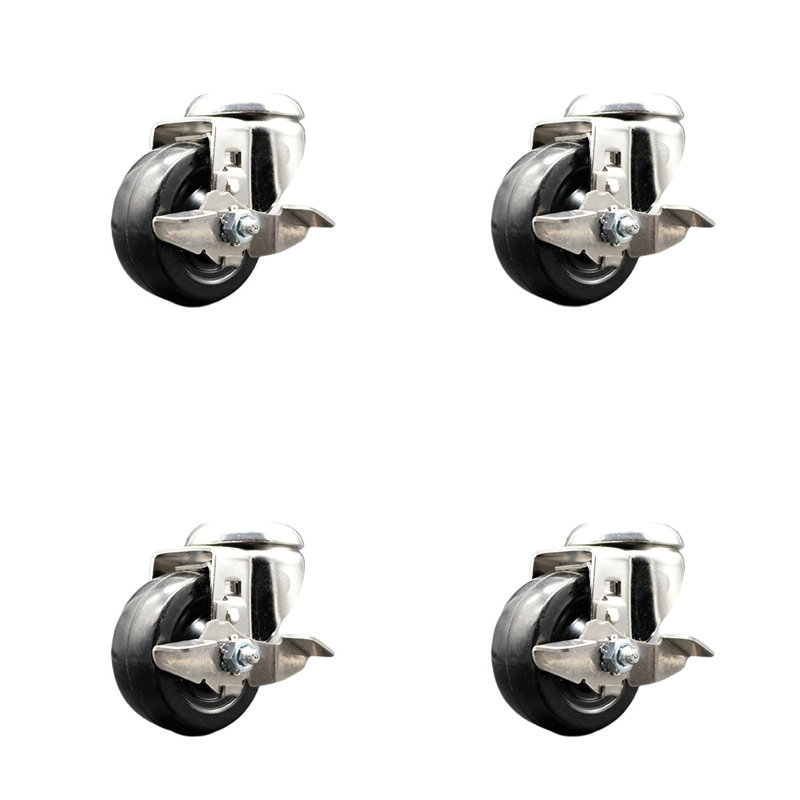 Soft Rubber Swivel Bolt Hole Caster