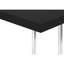 Table d'appoint pour tout endroit - Finition en stratifié noir et métal avec base pour chambre à coucher