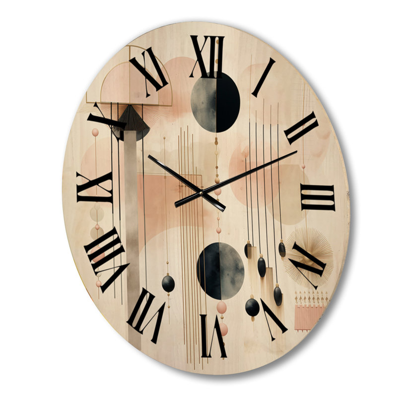 Horloge murale en bois massif Alyxander, Moyenne