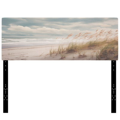 Beach Grass Landscape IV Upholstered Panel Headboard
