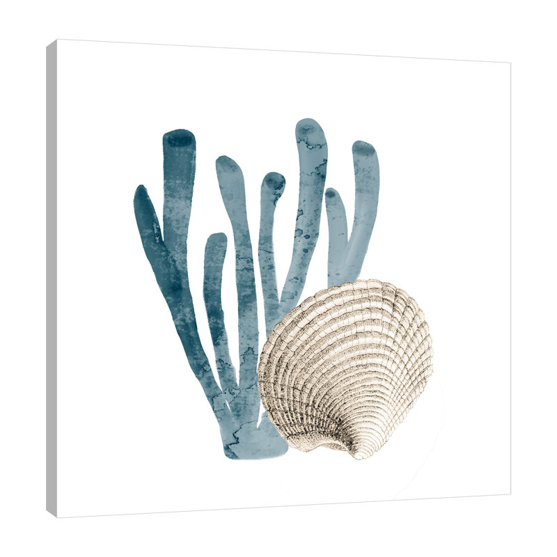 «Coral Cove Blue 4», toile tendue par Kimberly Allen, H 30 po x l 30 po x P 1,5 po