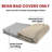 Medium Round Bud Velvet Bean Bag Cover - 27.5" X 27.5" - Beige-124344666