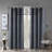 Printed Heathered Blackout Grommet Top Curtain Panel-102559862-102559859