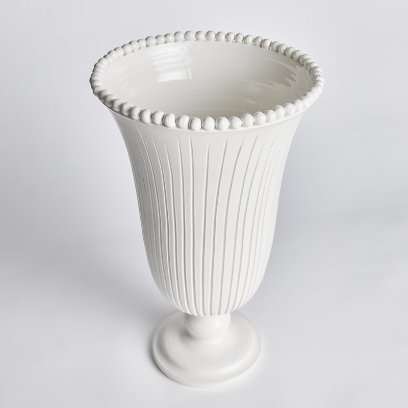 Perla Handmade Ceramic Table Vase, 21" H x 12.25" W x 12.25" D