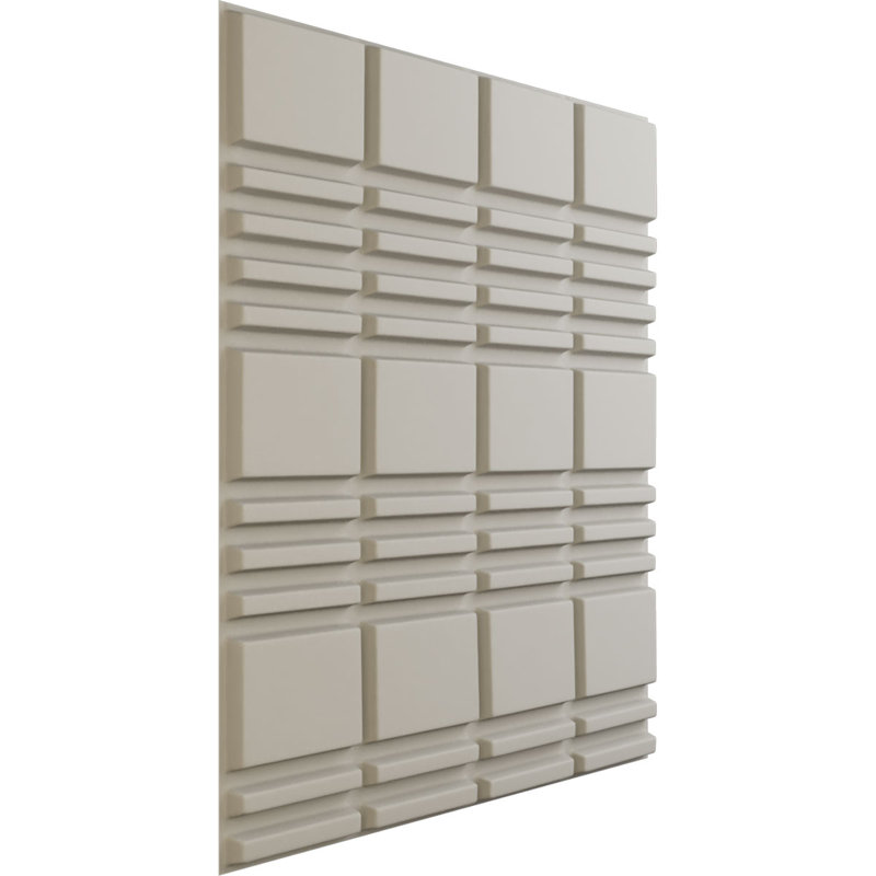 Panneau mural décoratif Stacked EnduraWall 3D (paquet de 12 pour 32,04 pieds carrés), Blanc