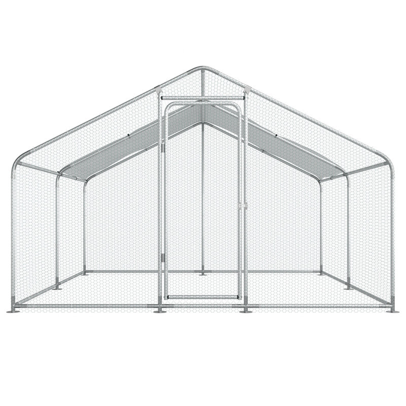 Poulailler avec grillage métallique 96,8 pi² Daijuan, H 77,52 po x l 118,08 po x P 118,08 po