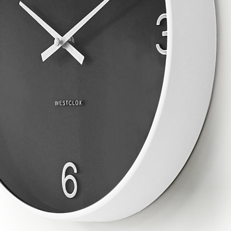 20" MODERN B&W WALL CLOCK, Medium