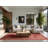 Soft Plush Festa Valentines Modern & Contemporary Abstract Area Rug in Red – Rose Binding-2059359578
