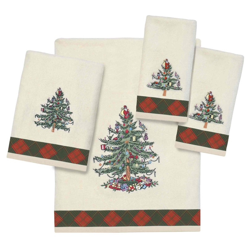 Spode® Christmas Tree Tartan 4-Piece Towel Set (BH2T)