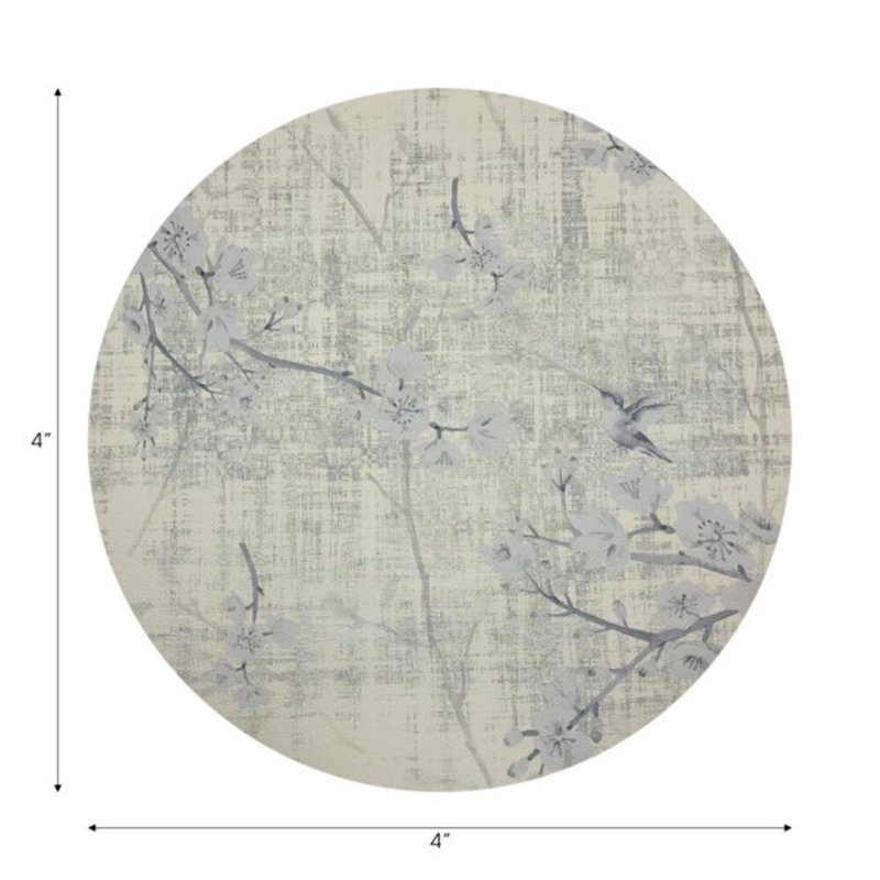 Sous-verres Blossom Fantasia Ivory, Ivoire ivoire