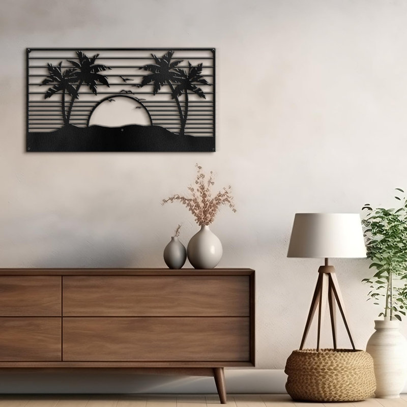 Décoration de soirée murale décorative abstraite moderne, Noir, H 19,44 po x l 36 po x P 0,05 po