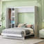 Lit escamotable double avec tablettes, garde-robe et lumières DEL-801129824-801129826