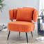 Chaises d'appoint à ressorts ensachés, chaise de lecture moderne en acier en mousse de chenille pour la maison
