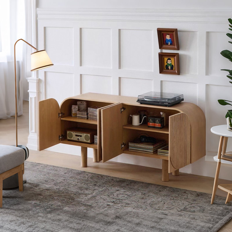 Buffet rétro de style français, H 34 po x l 70,8 po x P 16,5 po