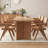 Brown Rectangular Solid Wood Dining Table-631409593