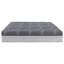 Matelas 14 po King à ressorts ensachés, mousse à mémoire de forme, gris, coutil compressé pour lit