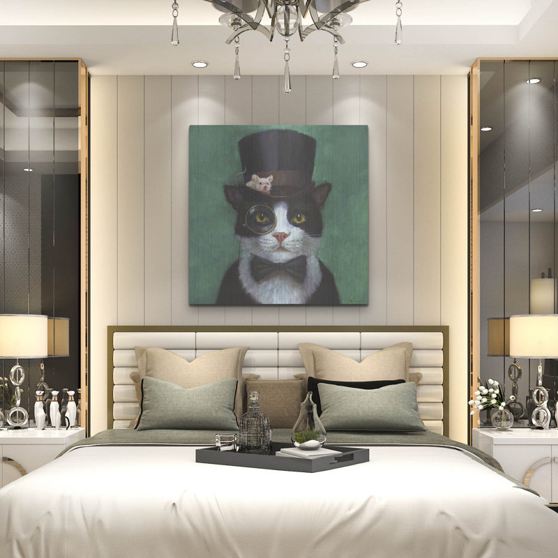 " Tuxedo Cat " by Lucia Heffernan, 36" H x 36" W