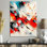 Désintégrant l'ordre de la fractale rouge II - décoration murale abstraite en métal, impression sur métal fractal