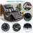 Massage Swivel Rocker Recliner With Heat And Vibration, Manual Glider Rocking Recliner Chair, 360°swivel Lounge Reclining Chair With Cup Holder/remote Control/usb Ports(gray)-57301662